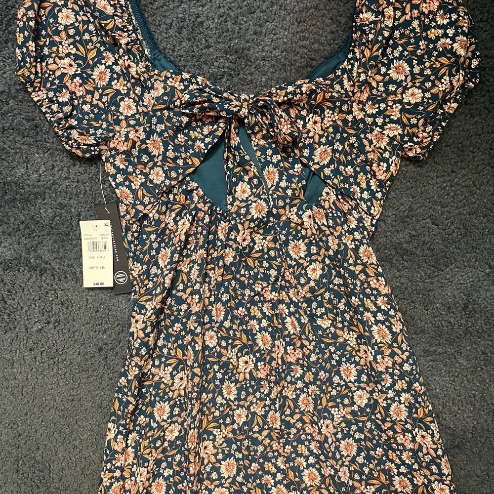 Darling Floral Dress with Back Tie Top